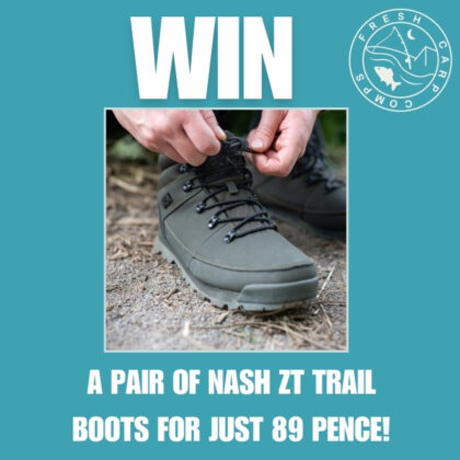 Win a pair of Nash ZT Trail Boots for just 89p!