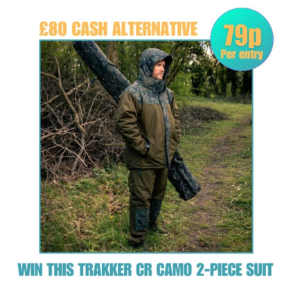 Win this Trakker CR Camo 2-Piece Suit for just 79p!