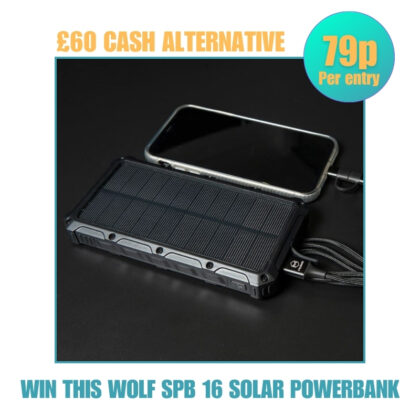 Win this Wolf SPB 16 Solar Powerbank for just 79p!