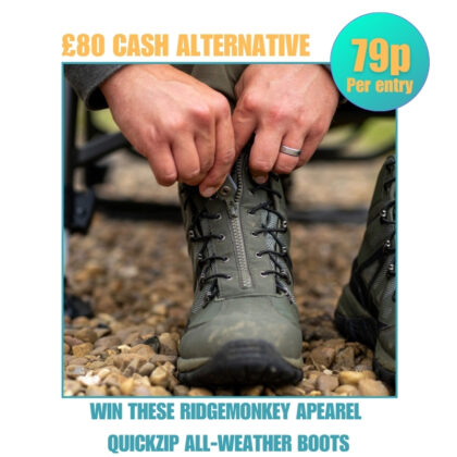 Win these RidgeMonkey APEarel QuickZip All-Weather Boots for just 79p!